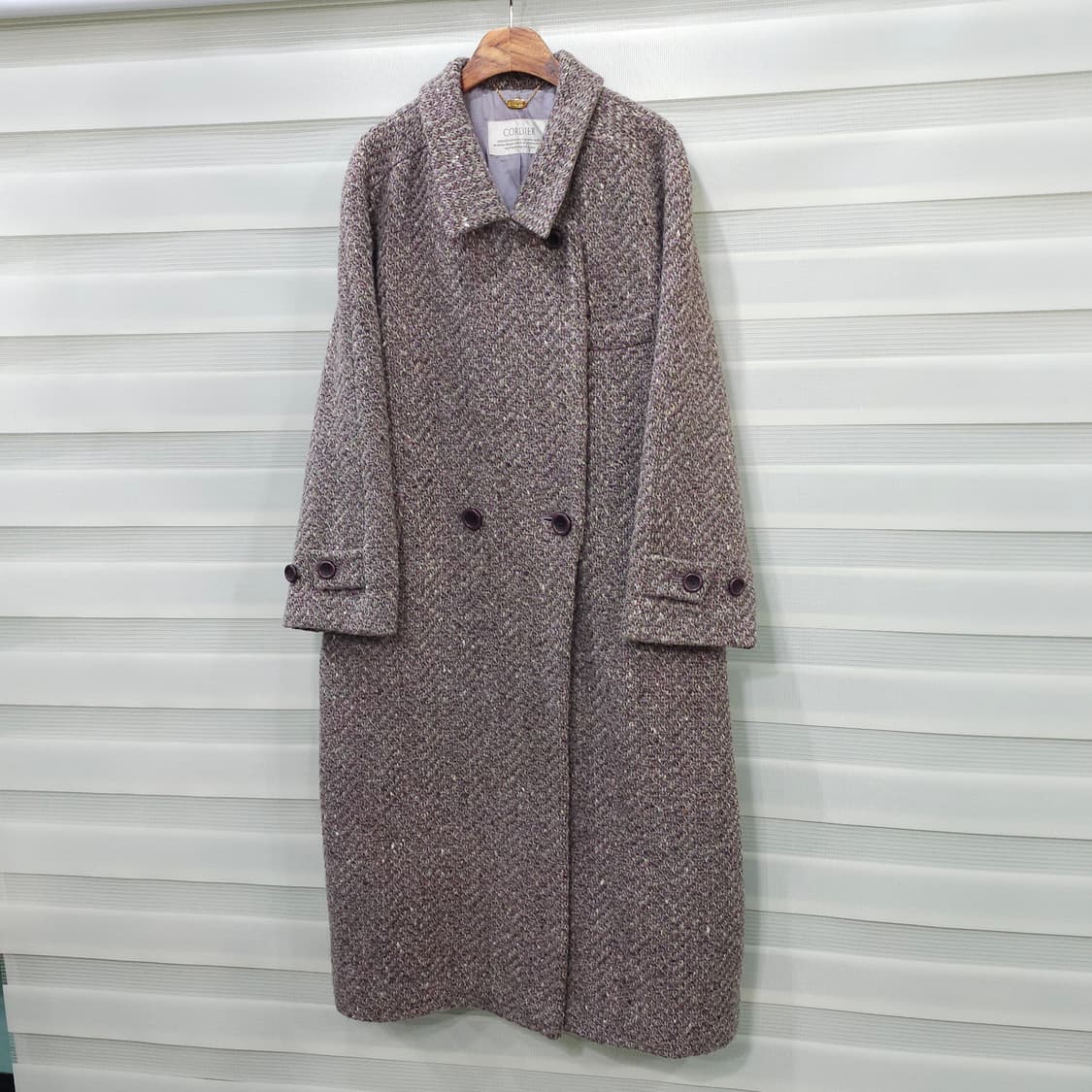 JAPAN 빈티지 CORDIE 트위드울 롱 코트- 우먼프리 상품이미지1