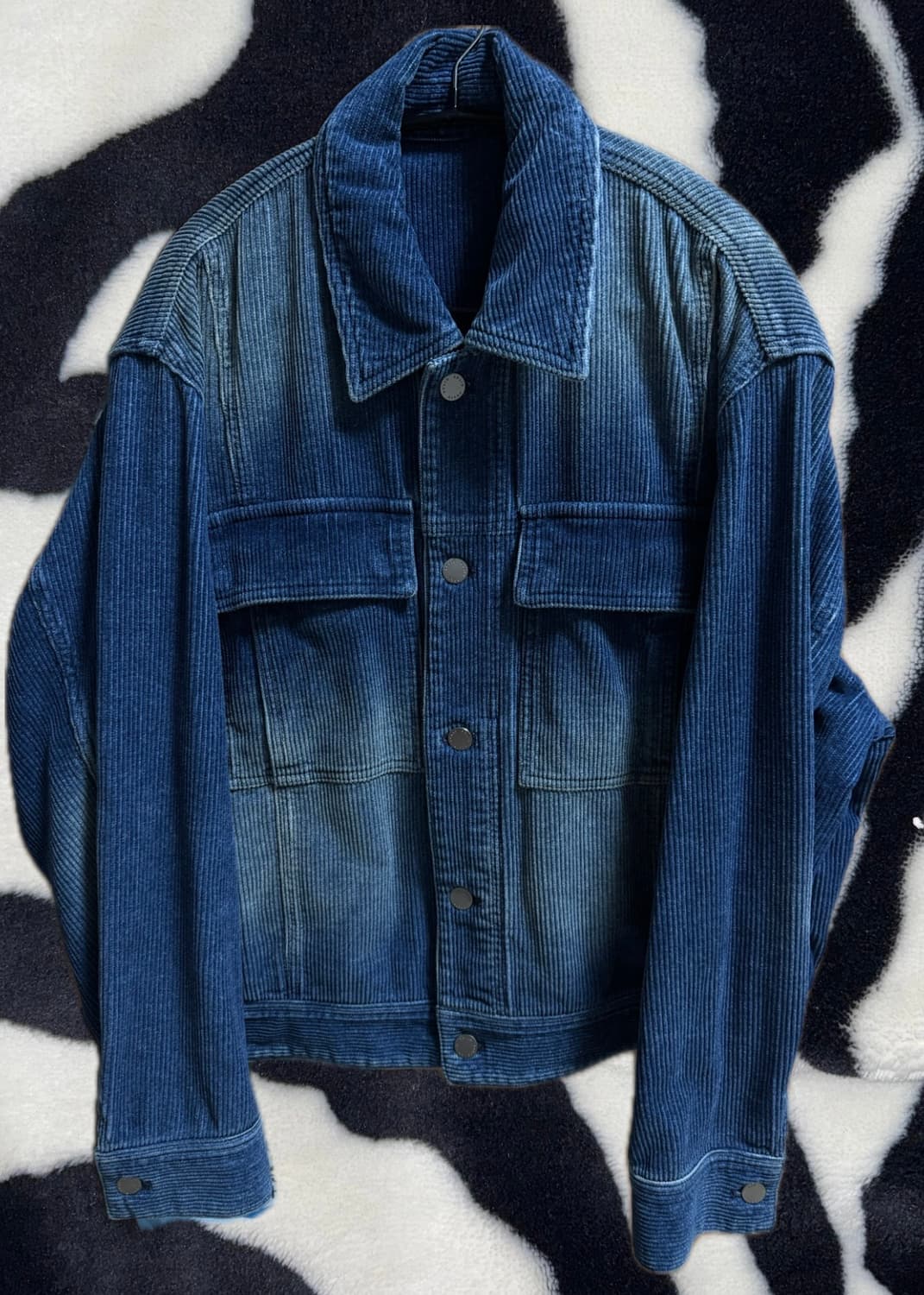 솔리드옴므 코듀로이 청자켓 23F/W 48사이즈 상품이미지1