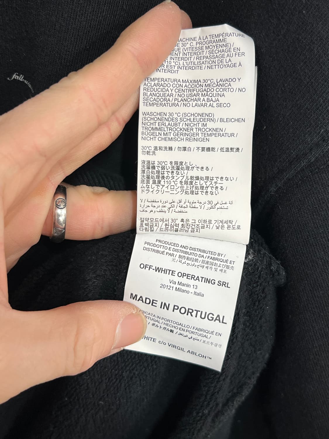 20fw OFF white 오프화이트 백본 애로우 백로고 풀오버 후드티 상품이미지9