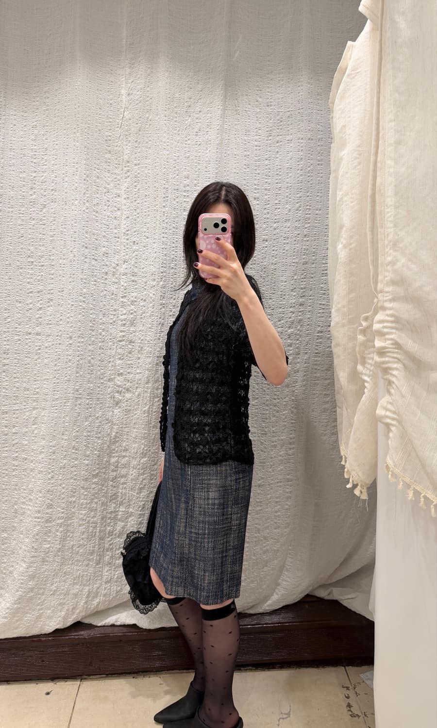 Black net cardigan 상품이미지5