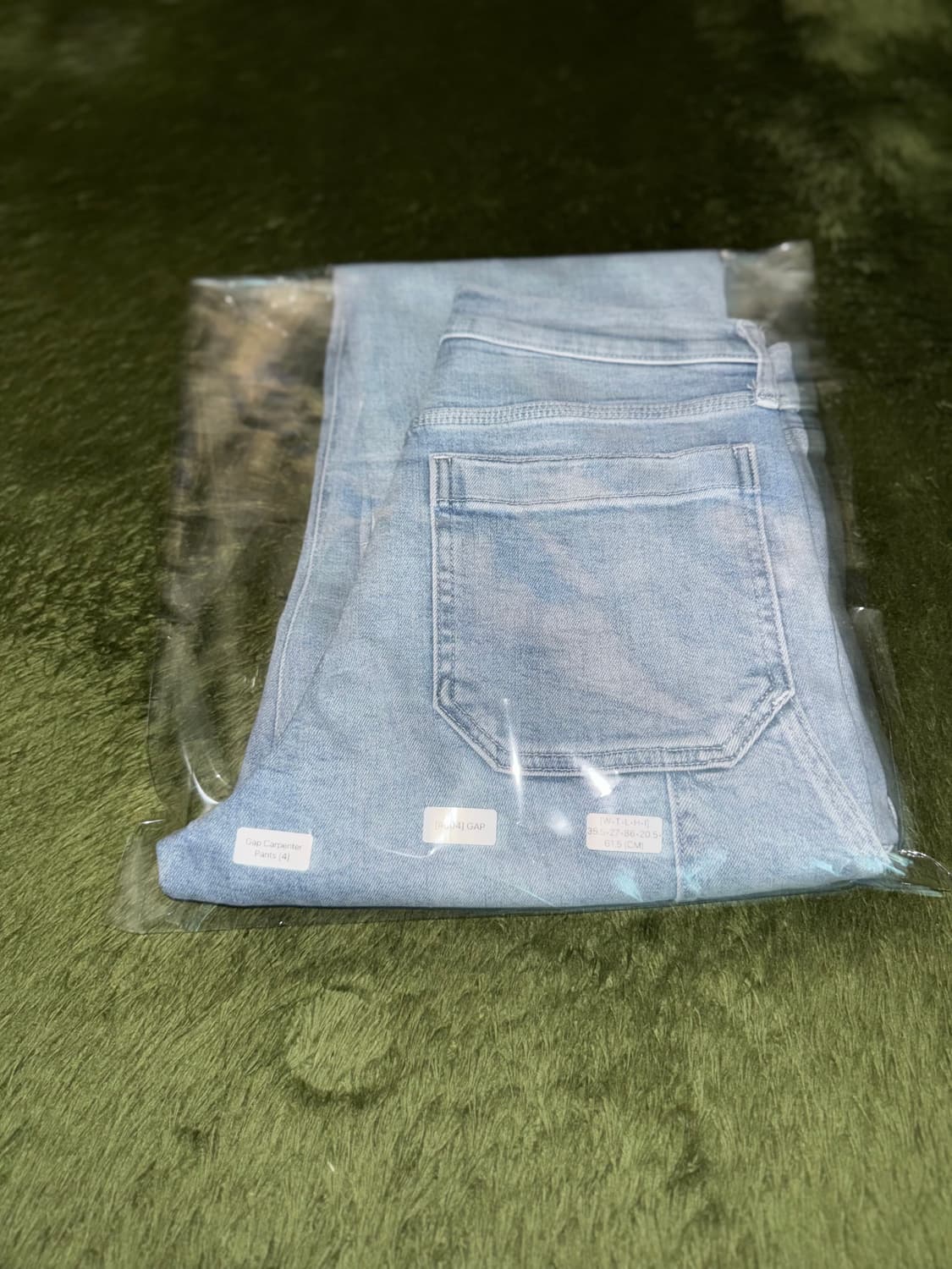 [4] 00s GAP 갭 버튼 플라이 블리치드 크롭 데님 카펜터 팬츠 상품이미지10