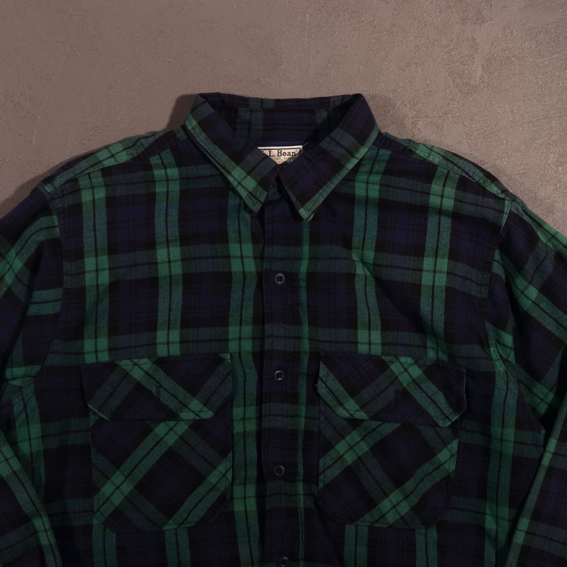 80s 엘엘빈 누빔 체크셔츠자켓 상품이미지2