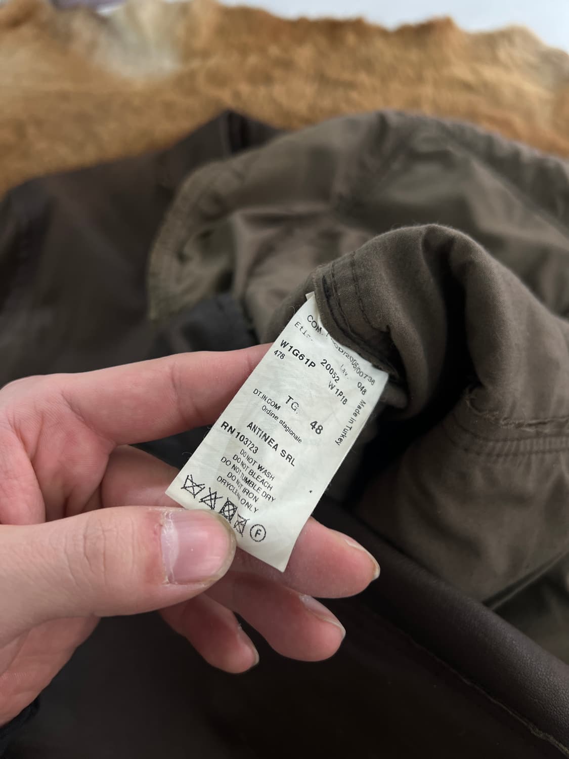 00s 엠포리오 아르마니 인사이드 아웃 레더 자켓  상품이미지5