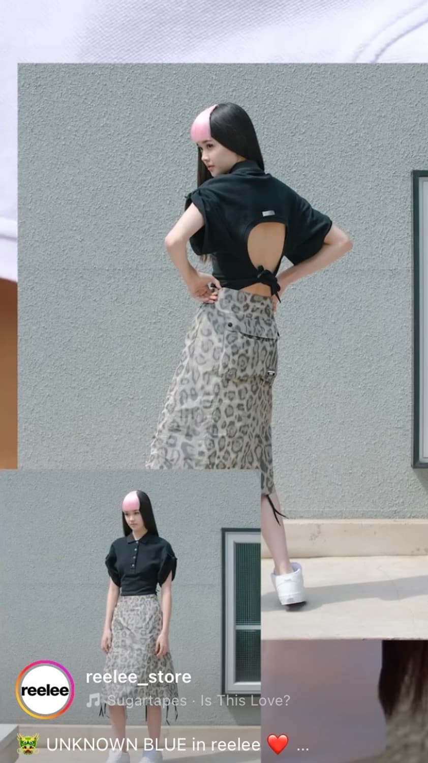 언노운블루 UNKNOWN BLUE shirring skirt 상품이미지2