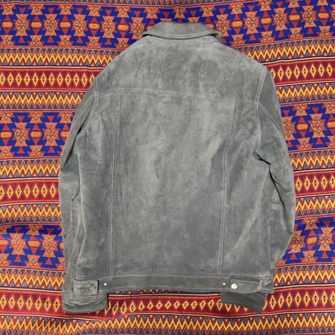 [100] 자라 리얼레더 양털 스웨이드 트러커 자켓 상품이미지3