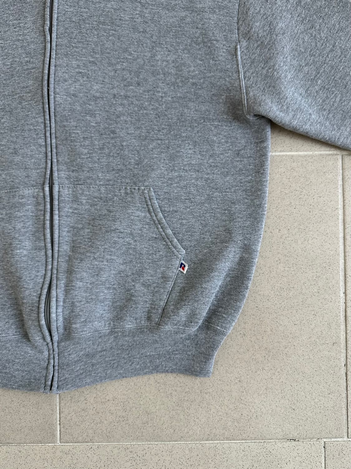 90s 빈티지 러셀 후드집업 그레이 L USA 상품이미지3