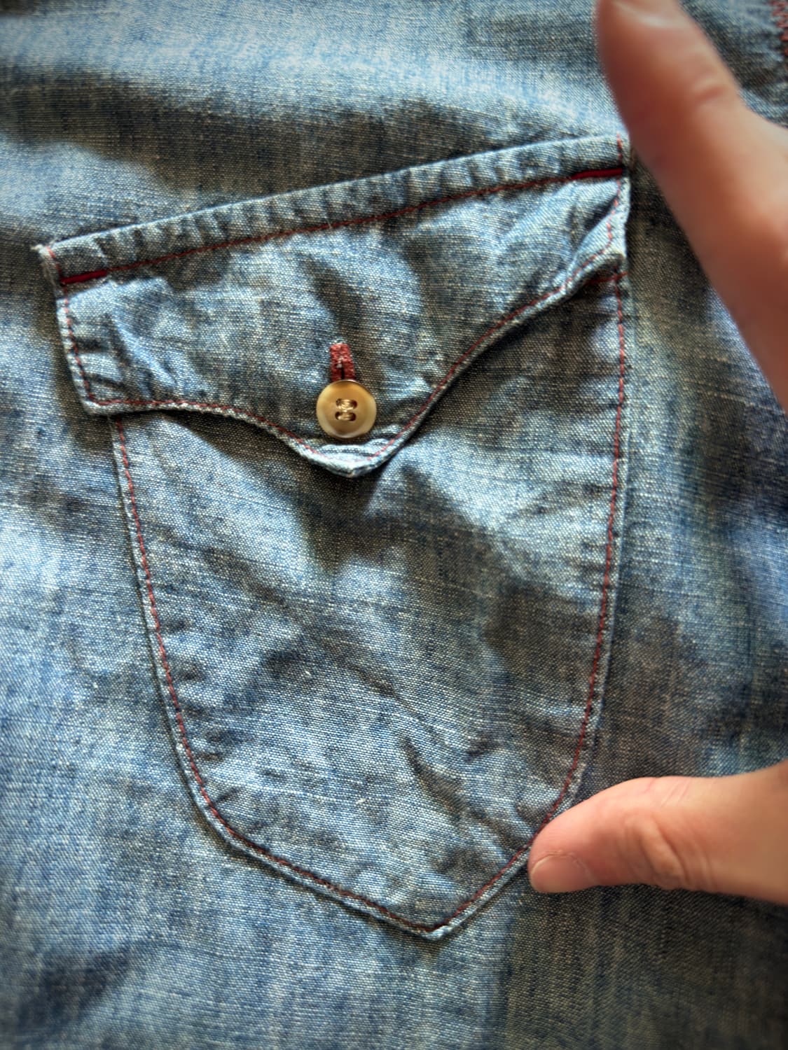 00s Levi's Rad tab Chambray shirt 상품이미지4