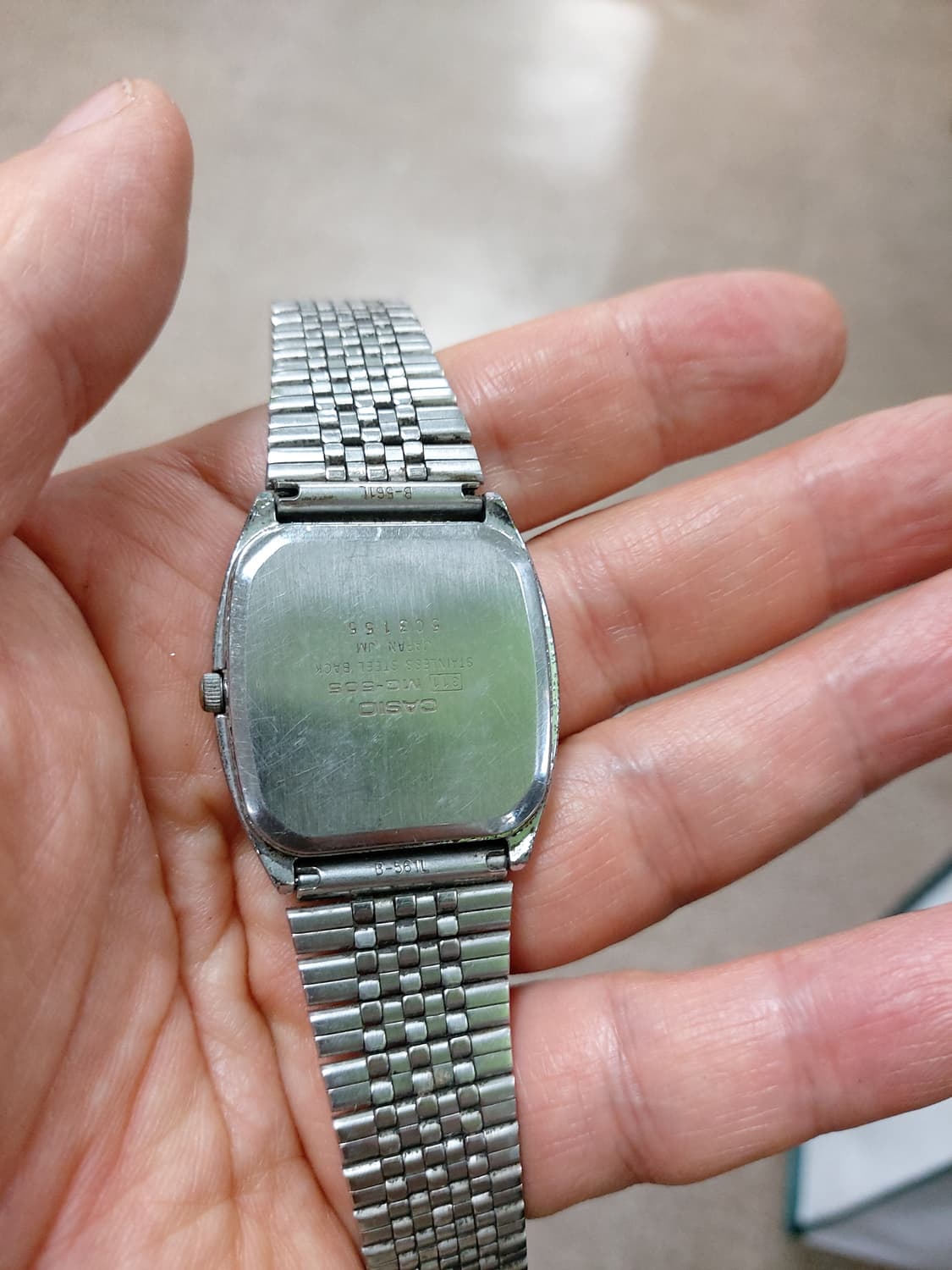 카시오 쿼츠 빈티지 남성 메탈 시계 상품이미지3