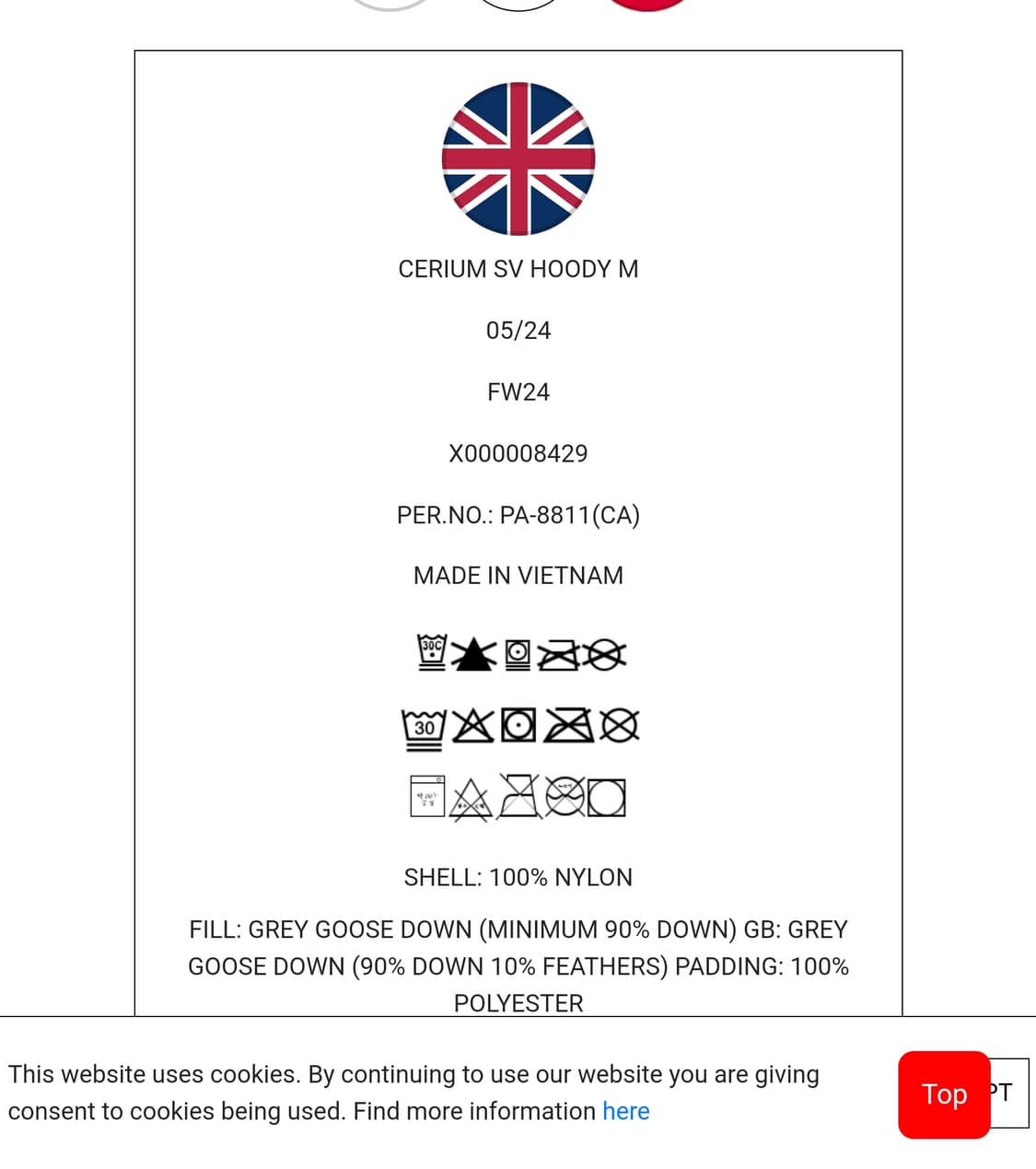 아크테릭스 세륨 SV 블랙(L사이즈) 상품이미지10