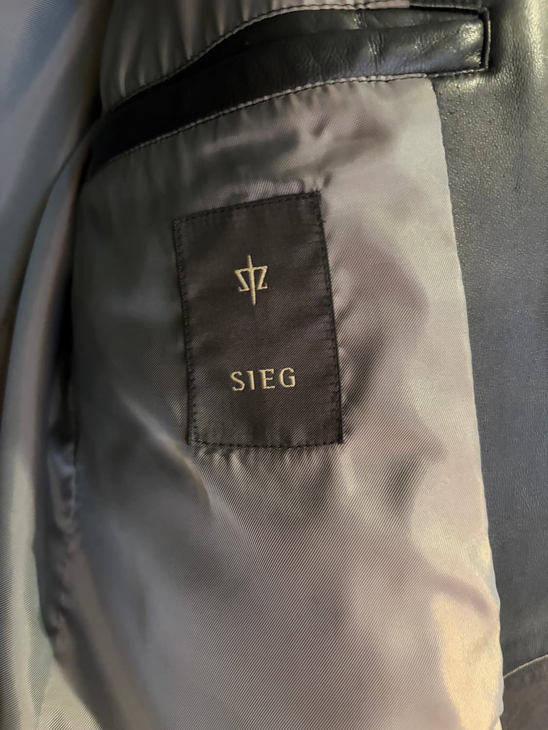 SIEG 지이크 양가죽 레더 블레이저 상품이미지5