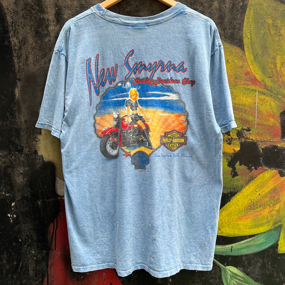 H-D 할리데이비슨 USA 바이크 걸 튜블러 반팔티 상품이미지1