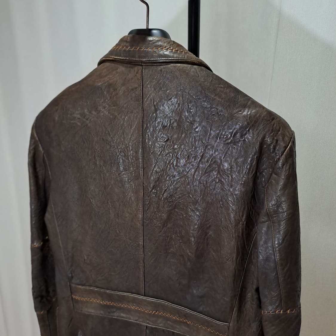 (택포) 인터메조 빈티지 크링클 양가죽 블레이저 100 B304 상품이미지6