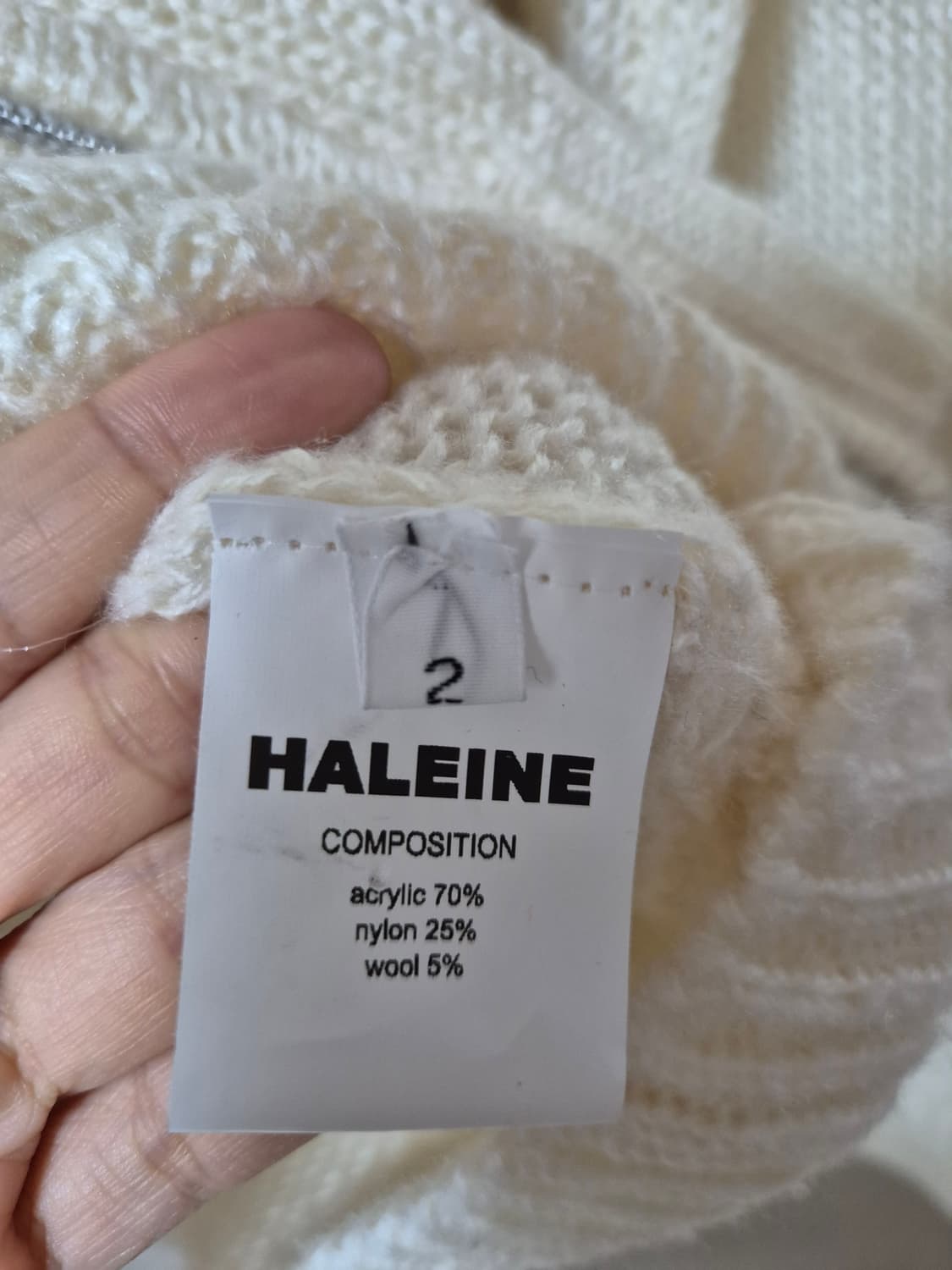 (새제품) 알렌느 하이넥 집업 니트 가디건 2사이즈 상품이미지6