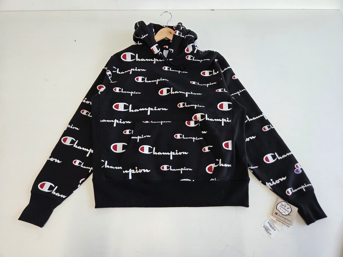 챔피언 리버스 위브 멀티로고 후드티 블랙 L 상품이미지1