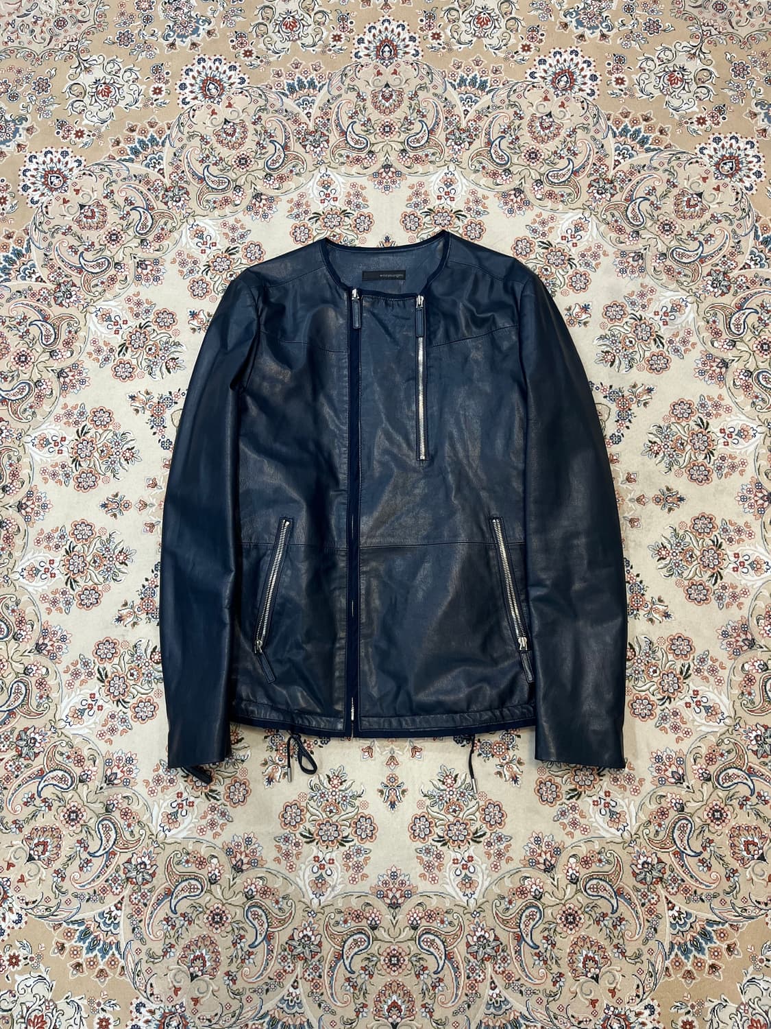 우영미 11ss 고트스킨 레더 멀티지퍼 자켓 상품이미지4