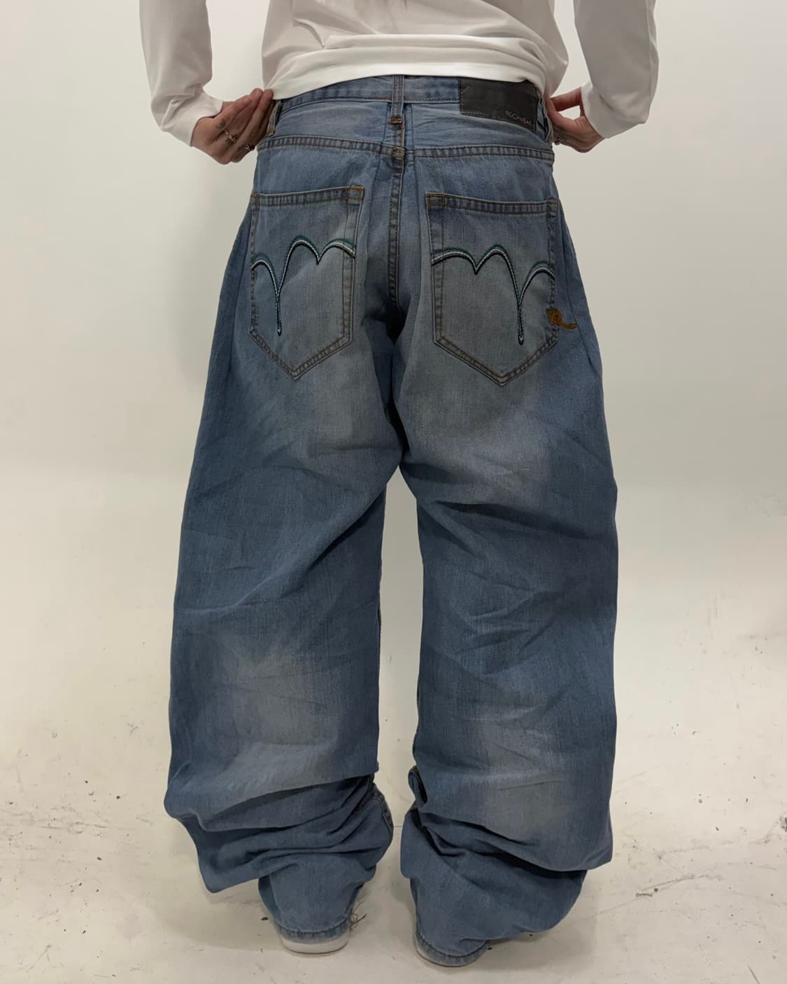 90s ROCA WEAR 올드스쿨 워시드 와이드 힙합팬츠 상품이미지2