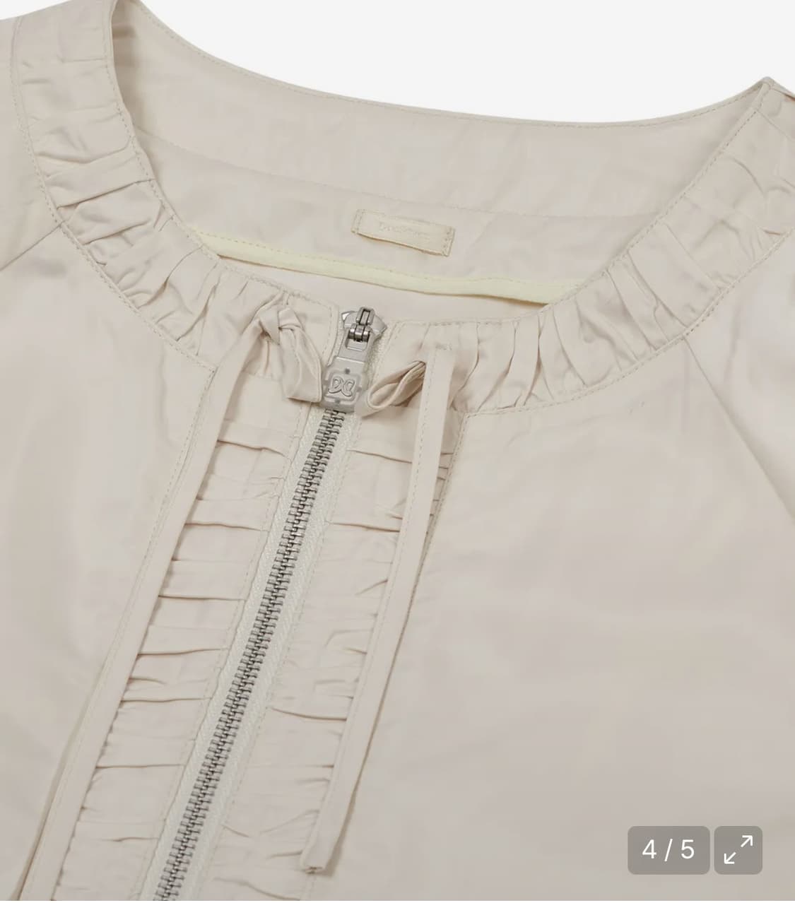 Glossy Shirring Jacket Ivory 상품이미지4