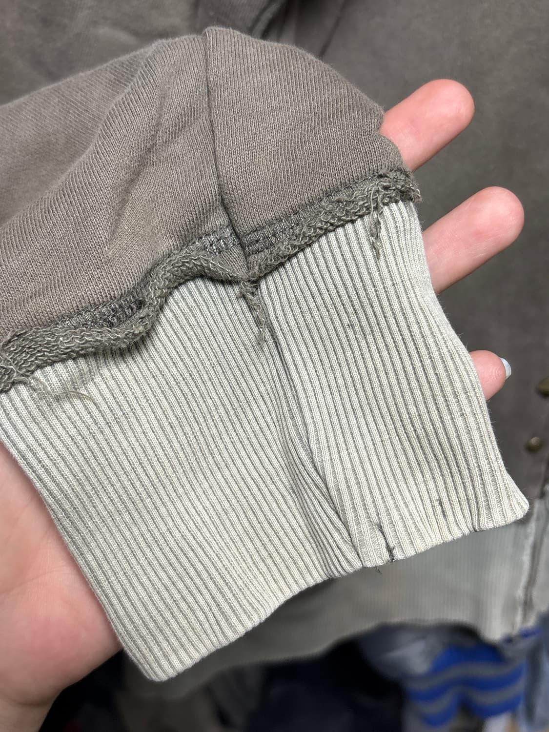 일본빈티지 펑크 와투케 카키 스터드 후드집업 상품이미지8