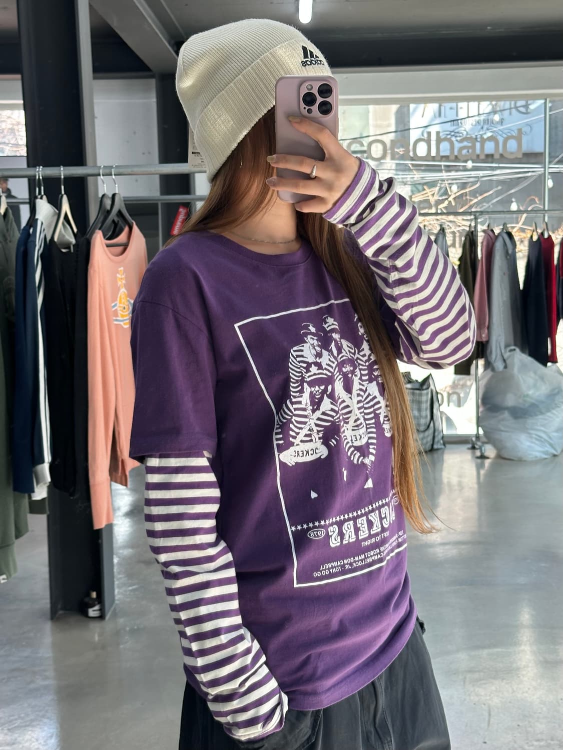 스투시 더 락커스 스트라이프 반팔레이어드 롱슬리브 상품이미지3