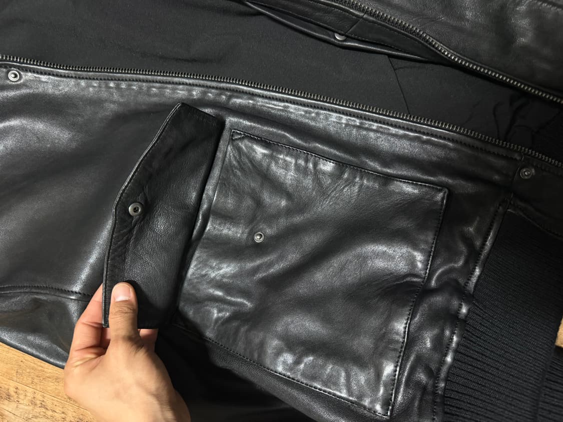 자라 레더 봄버자켓 L 상품이미지6