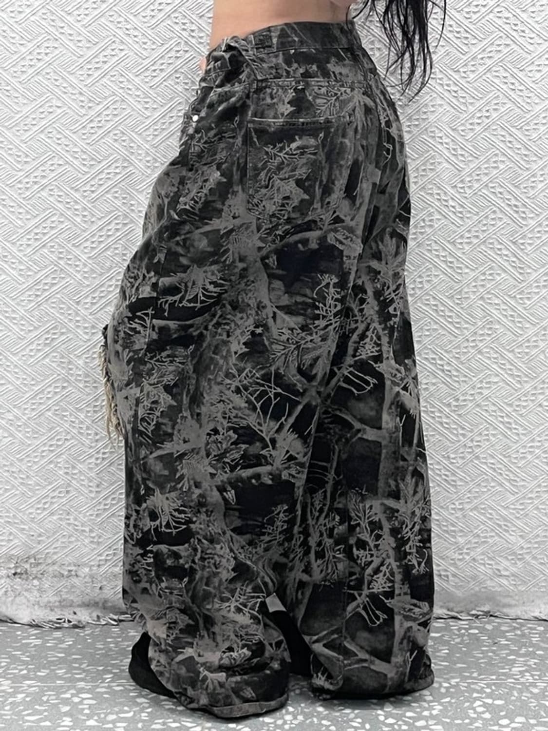 SEEOT 빈티지 아메카지 스트릿 펑크 데미지 코튼팬츠 L C09256 상품이미지2