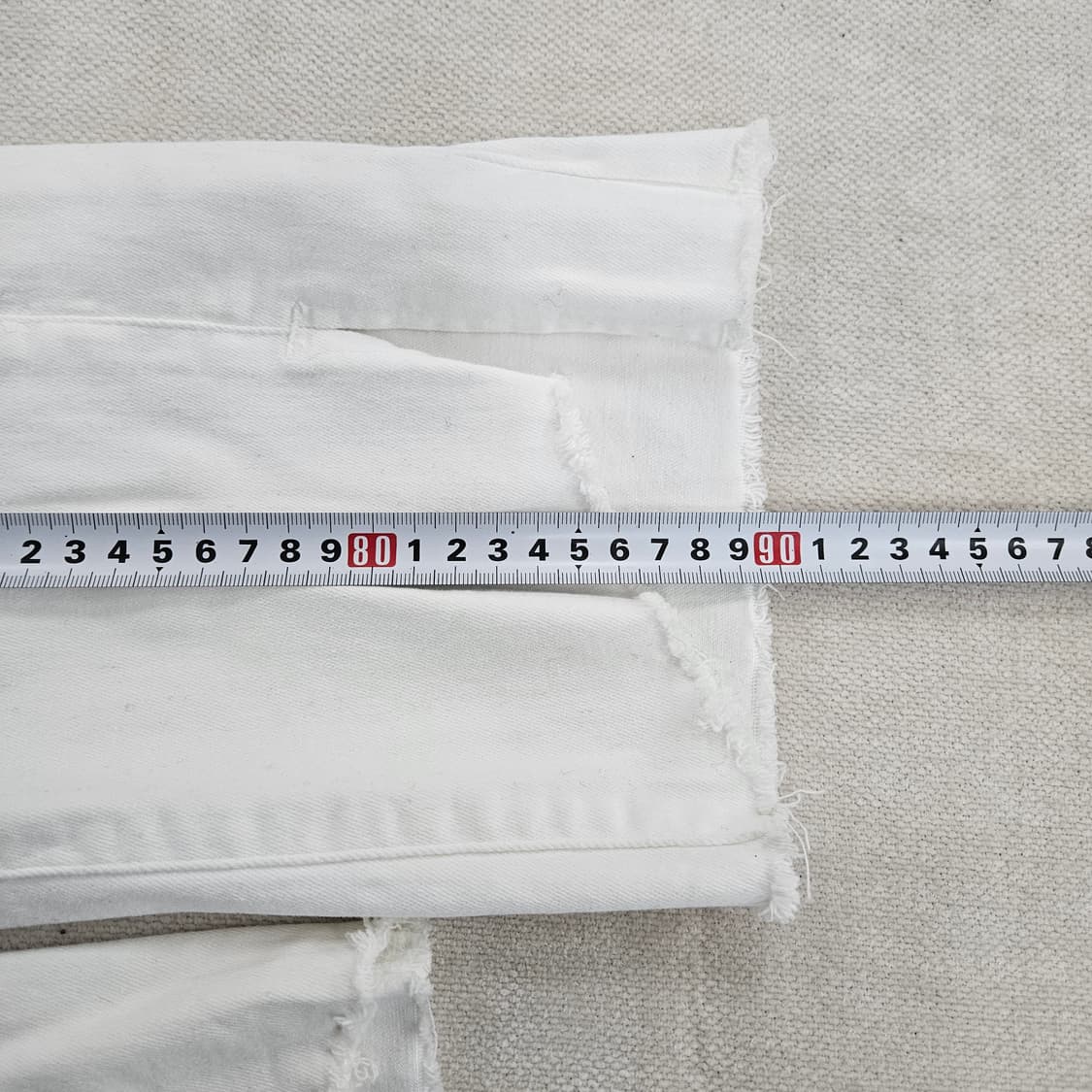 [70(28)] 게스 여성 절개 플레어 붓컷 화이트 팬츠 0114YH1 상품이미지9