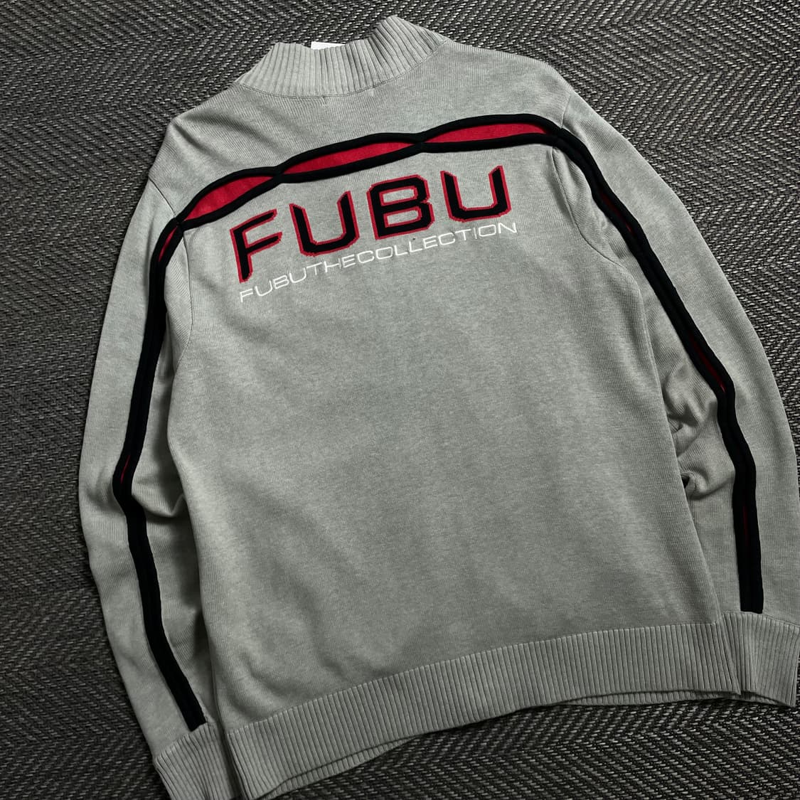 00s 후부 올드스쿨 빅로고 니트 집업y 4050 상품이미지1