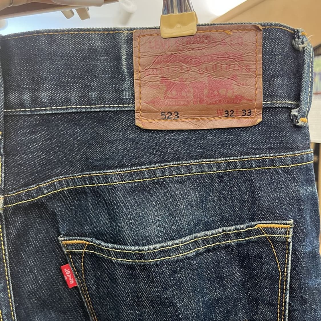 리바이스 523 빈티지 모던캐주얼 진청 데님팬츠 32인치 C10847 상품이미지5