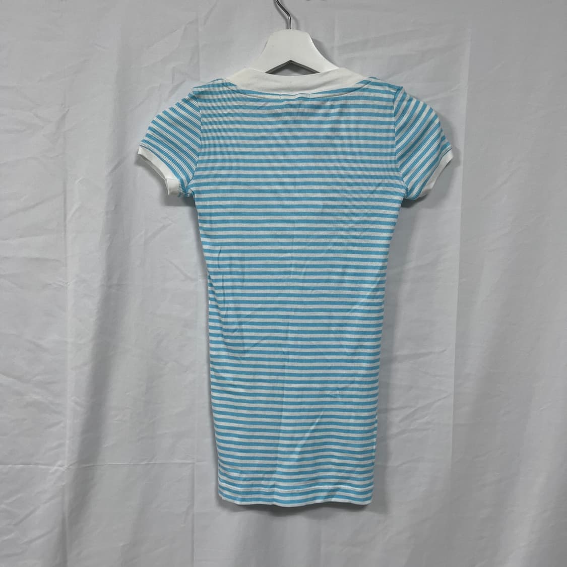 라코스테 슬림핏 스트라이프 헨리넥 반팔 (새상품) 상품이미지2