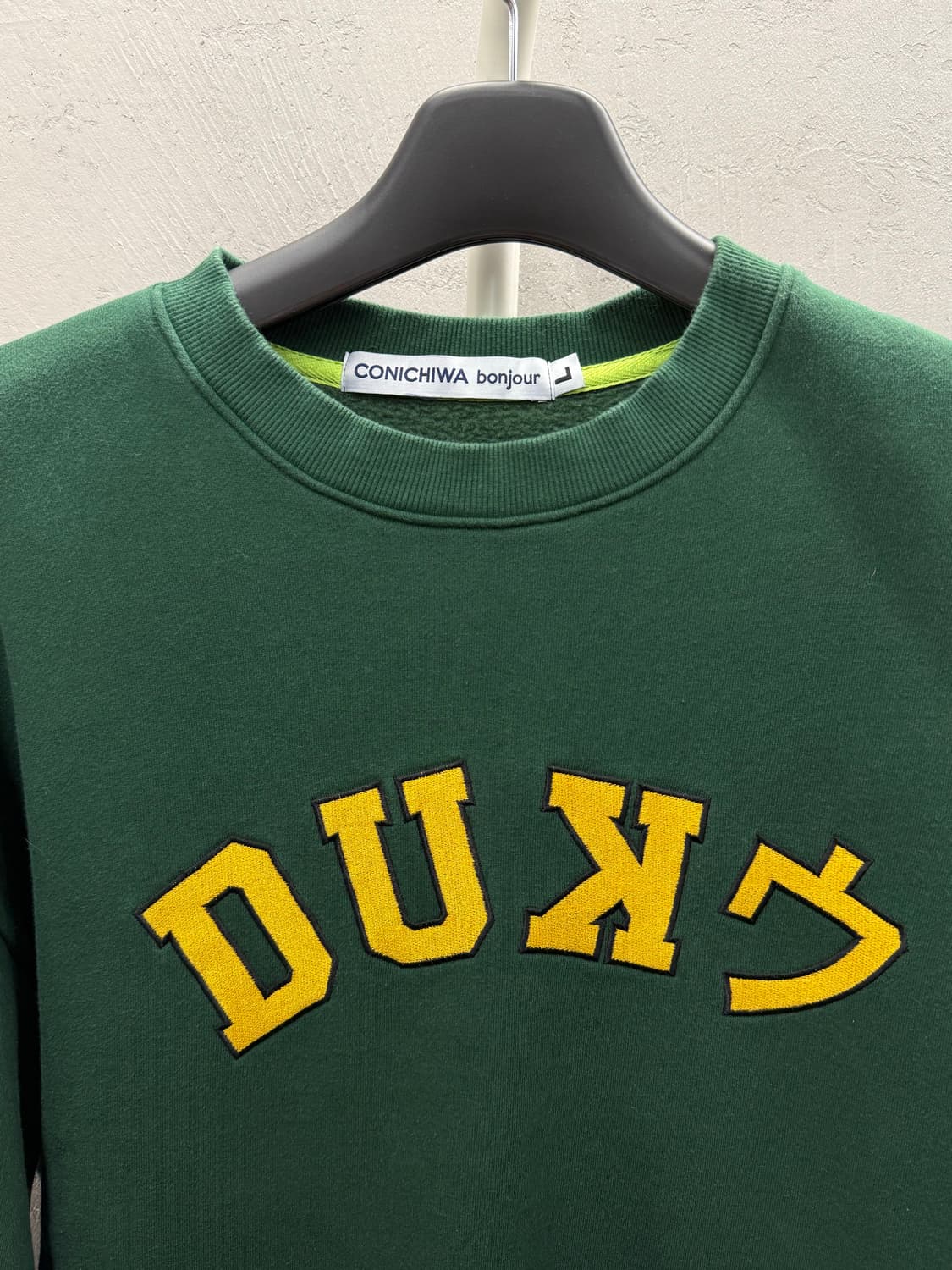 CONICHIWA bonjour 곤니치와 봉쥬르 맨투맨 그린 L 상품이미지3