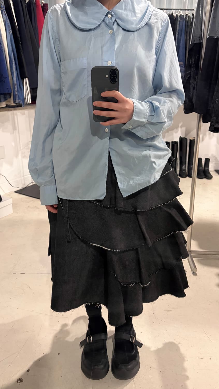 Big Collar Blue Blouse 상품이미지9