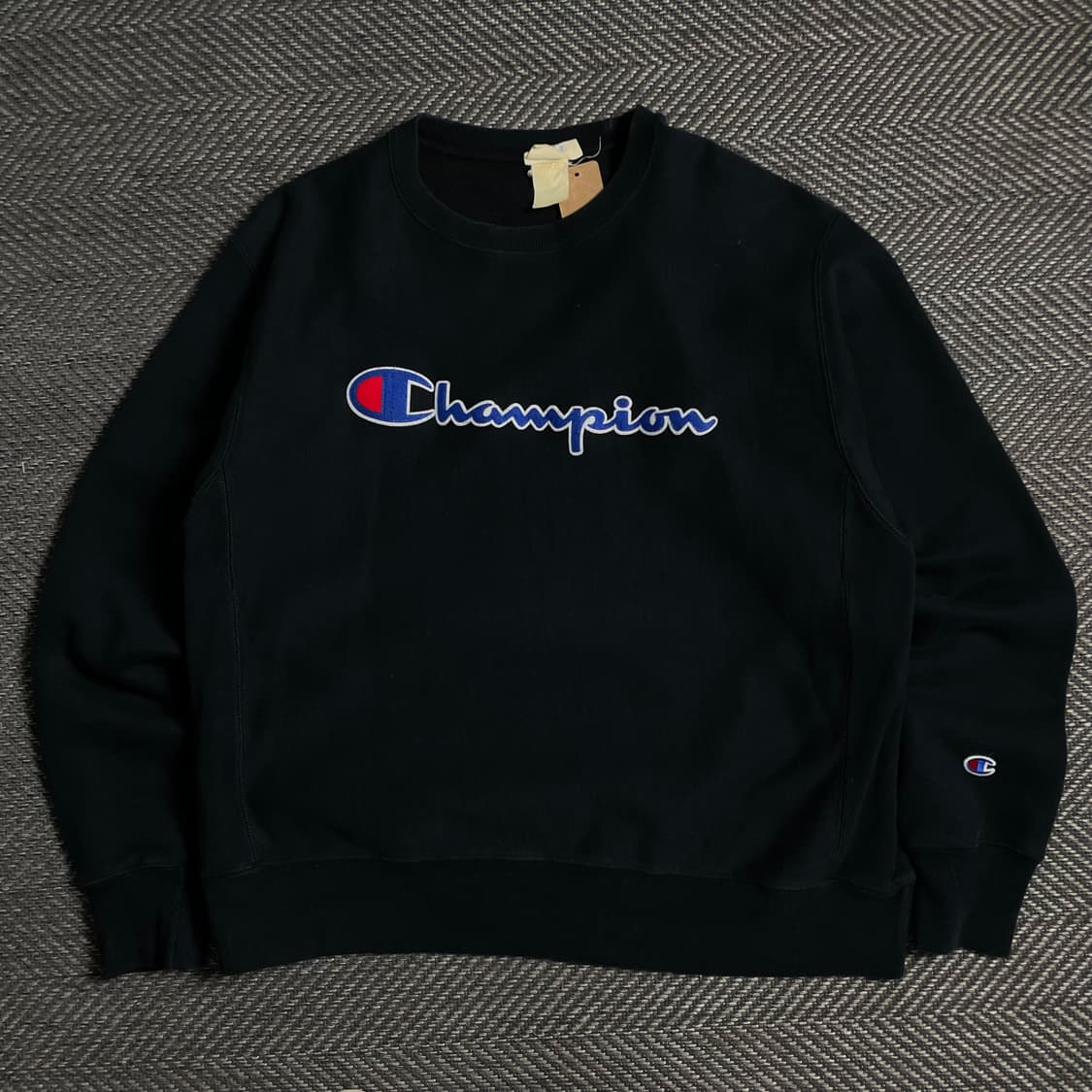 챔피온 리버스위브 빅로고 블랙 스웻 셔츠o 4815 상품이미지2