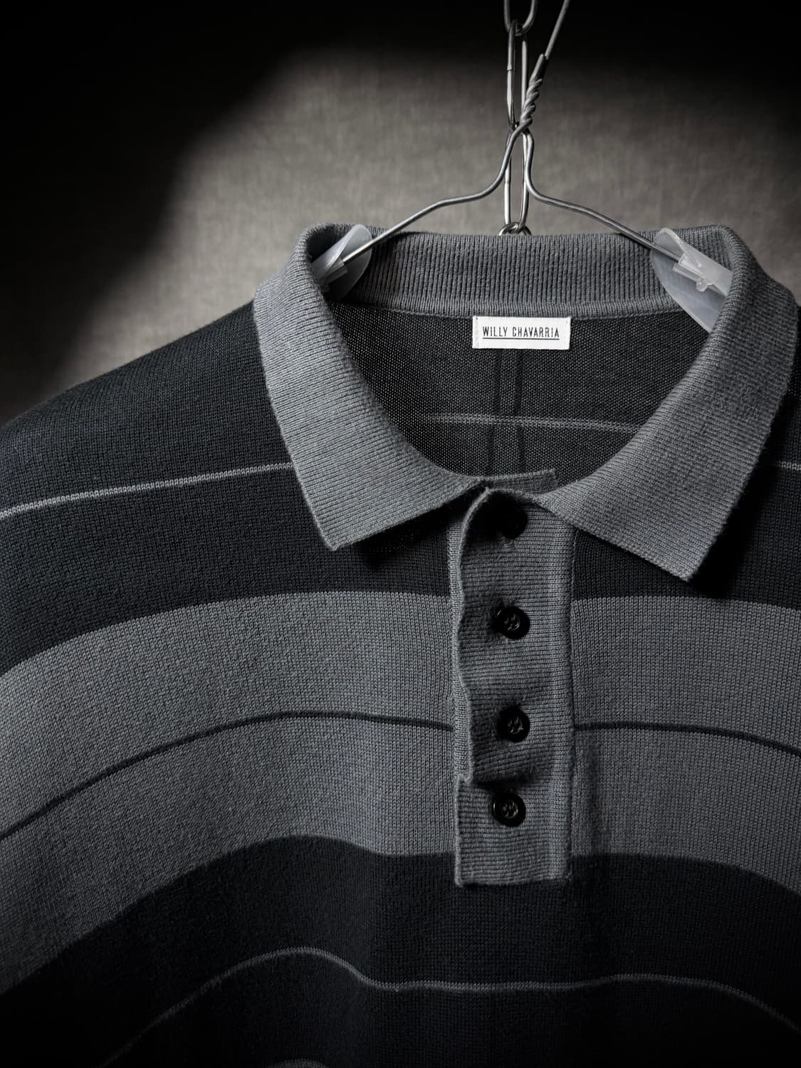Willy Chavarria Striped Polo Knit 상품이미지3