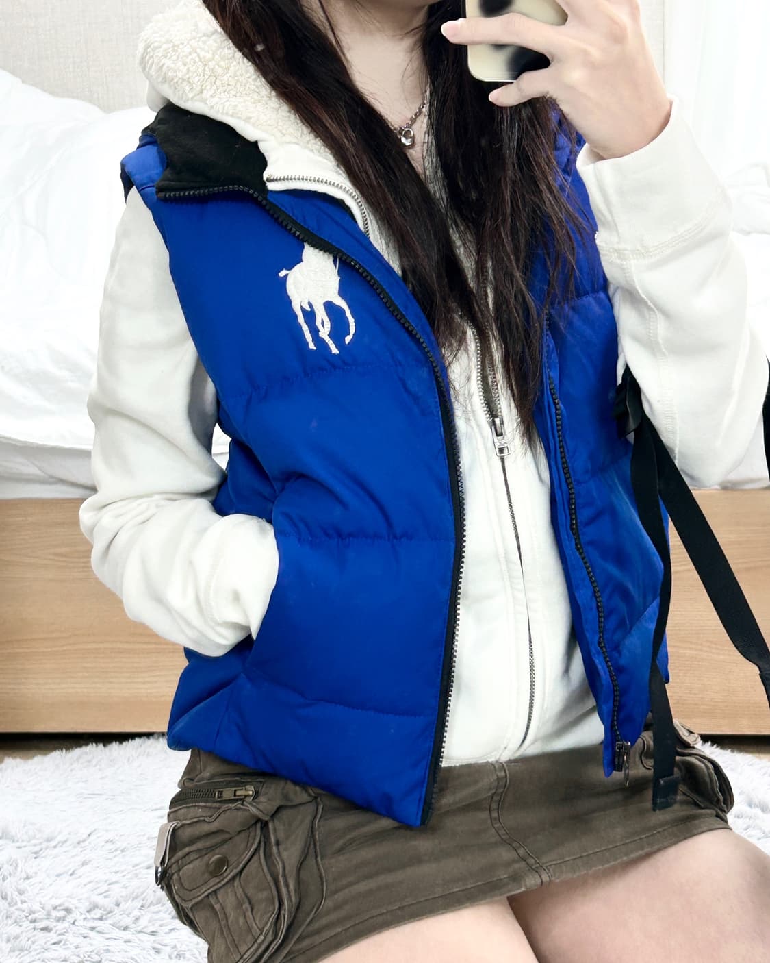 폴로 빅포니 코발트블루 패딩조끼 상품이미지1