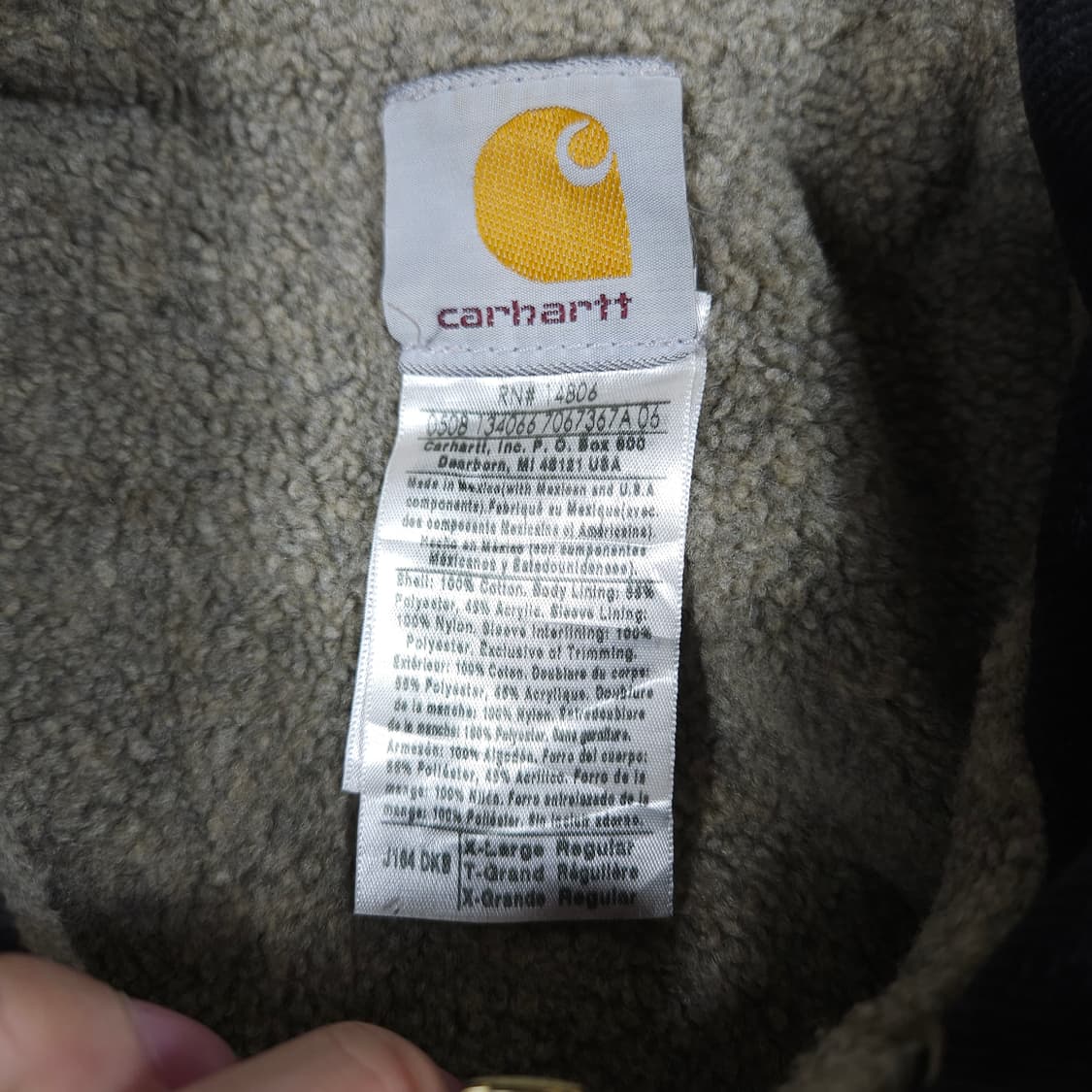 칼하트 J164 다크브라운 워크 자켓 상품이미지3