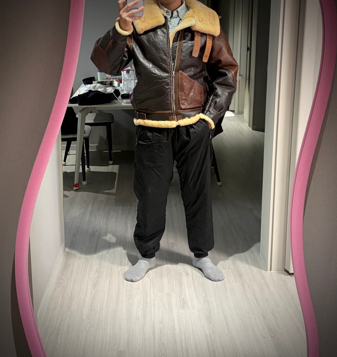 이스트맨레더 B-3 42size 착샷있음 상품이미지8