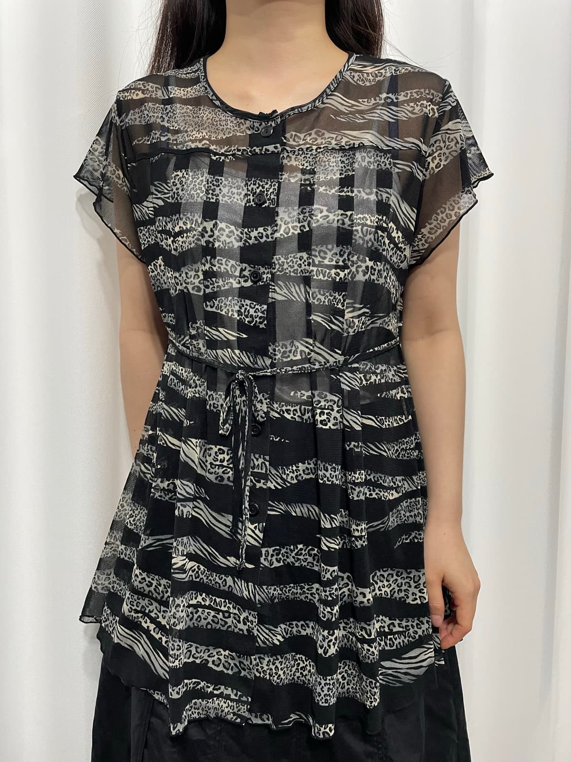 leopard mesh cardigan 상품이미지4