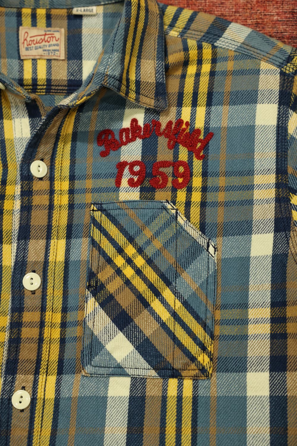 휴스턴 자수 체크 워크셔츠 판매 상품이미지6