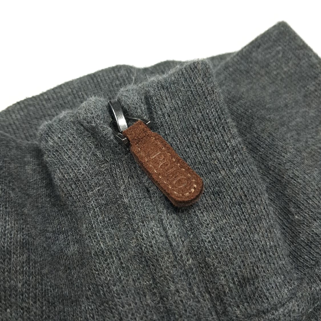 CL830 S 폴로 가죽풀러 그레이 하프집업 스웻셔츠 상품이미지3