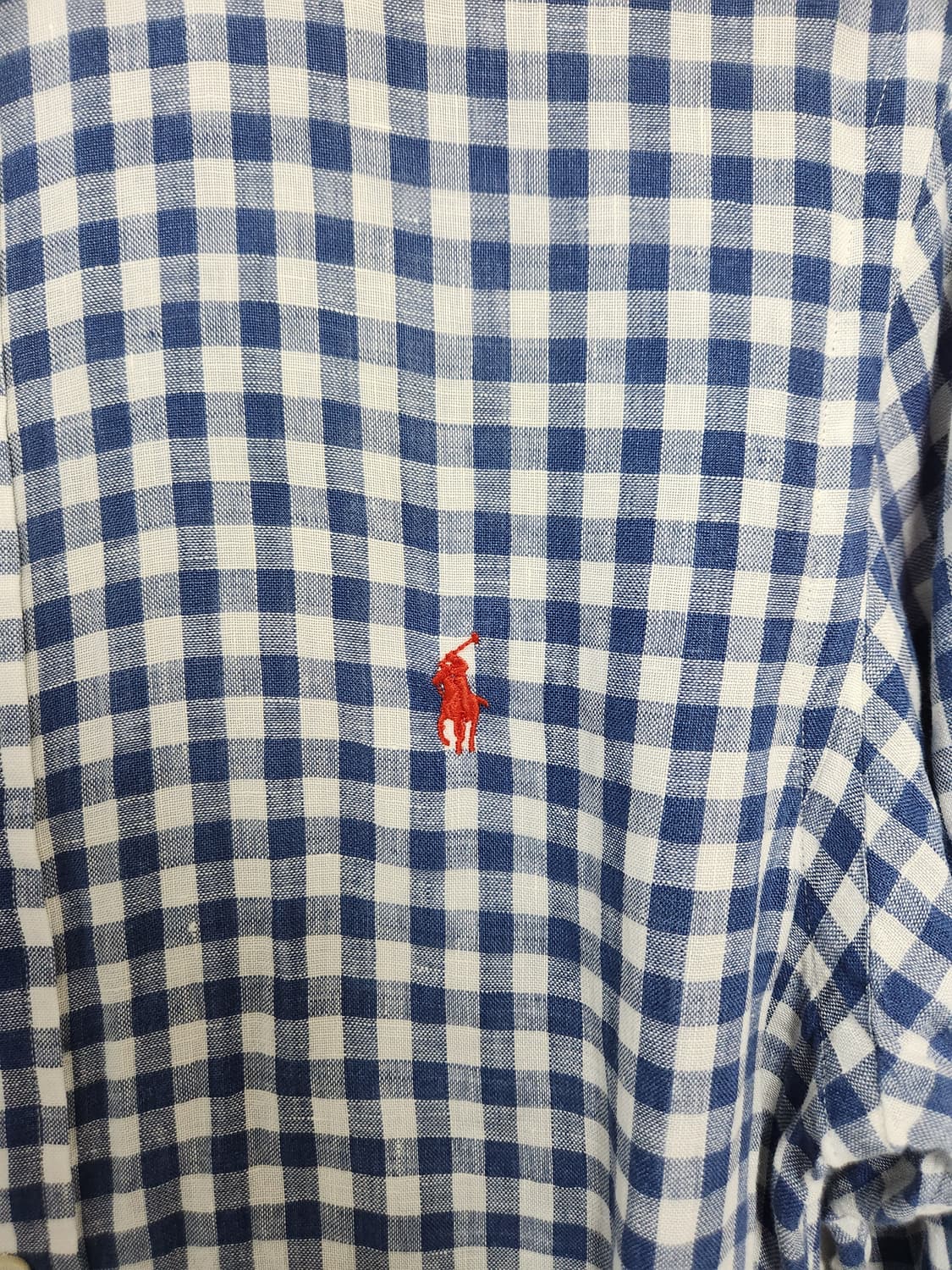 폴로Polo 체크 린넨 셔츠 S - S178 상품이미지4
