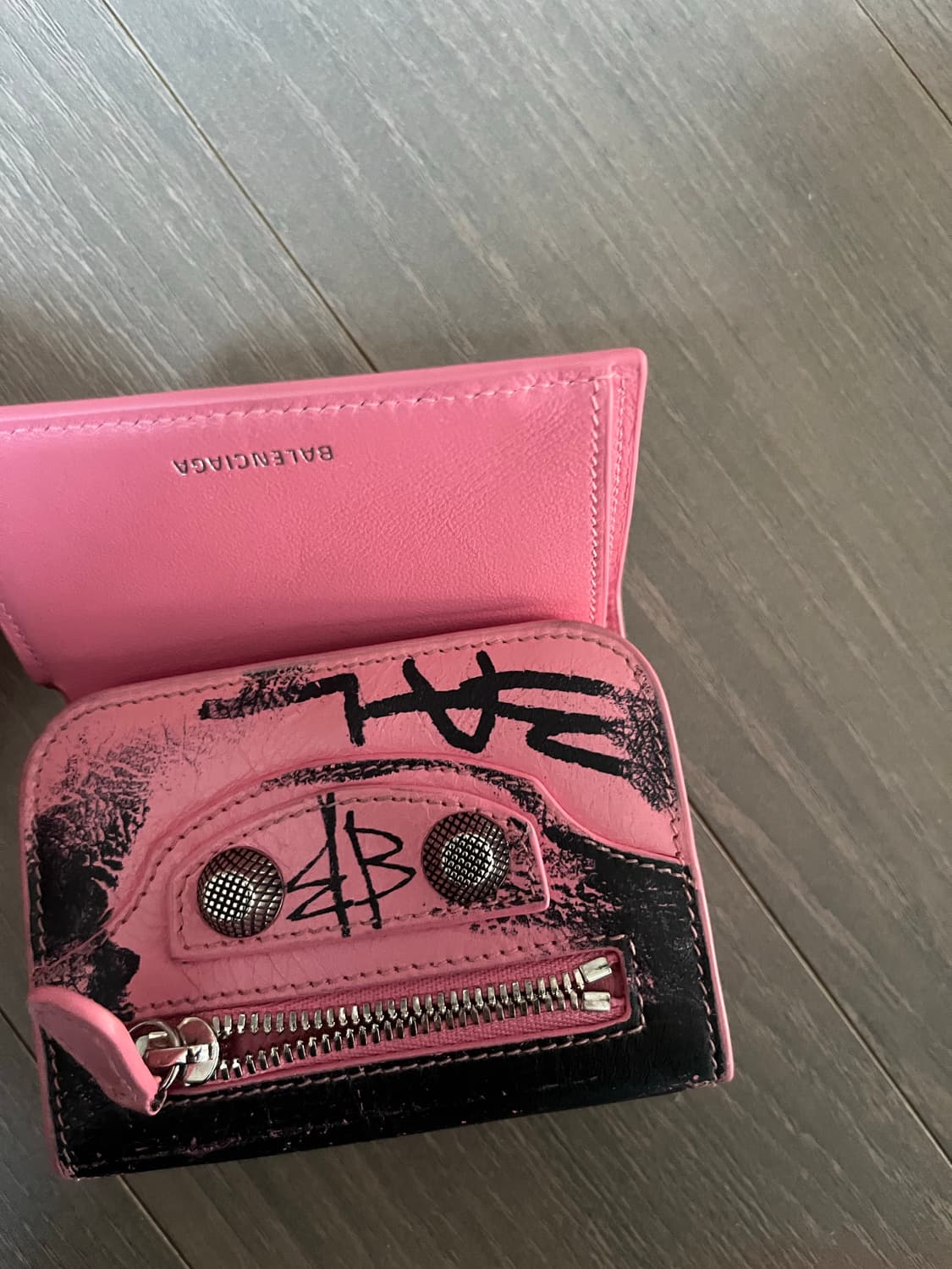 발렌시아가 르카골 그래피티 미니지갑 핑크 상품이미지4