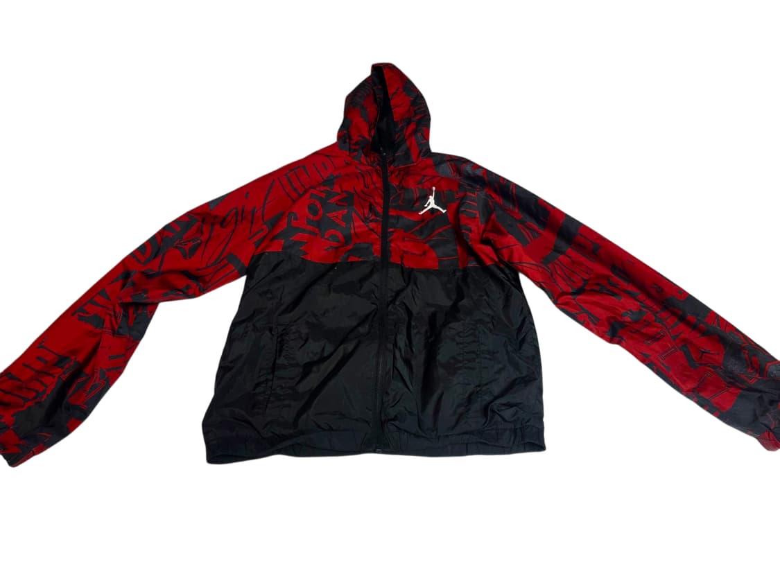 [조던] 스트릿 무드 강렬한 레드 블랙 그래픽 패턴 후드 바람막이 95 상품이미지1