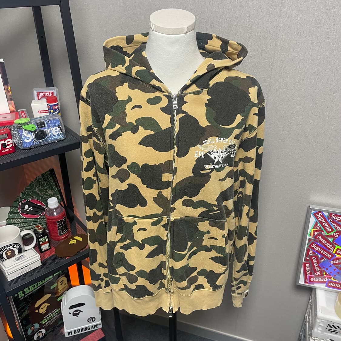 베이프 OG 1st 옐로우 카모 후드집업 상품이미지1