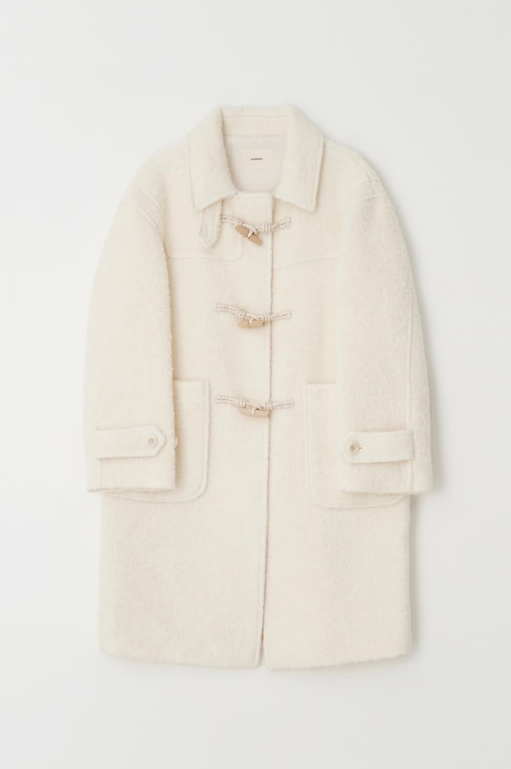 [무배] 윤슬샵 yoonseul 모헤어 클라우드 더플 코트 크림 상품이미지1