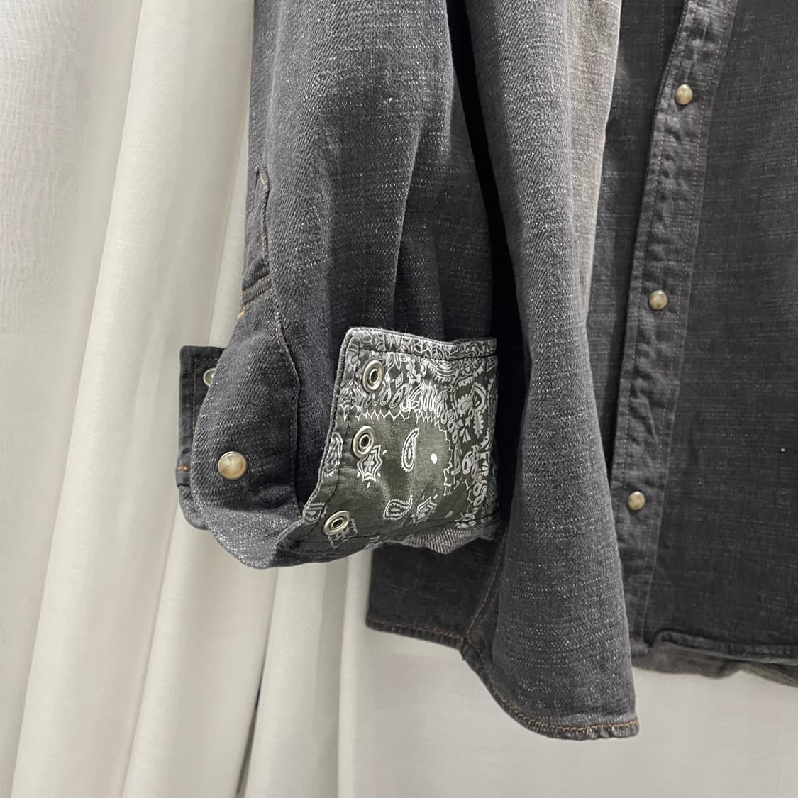 OIL CAKE/ 페이즐리 웨스턴 데님 셔츠/ 2XL 상품이미지6