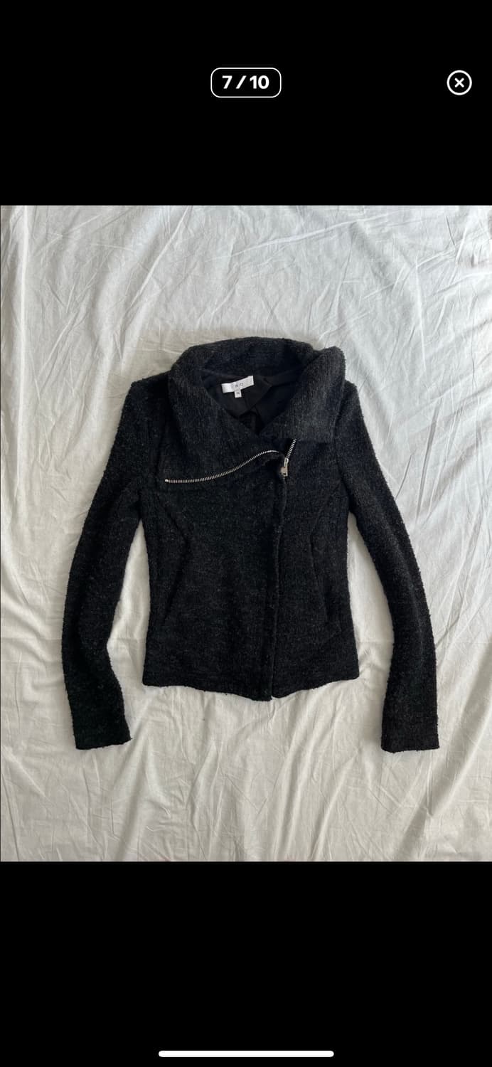 IRO 하이넥 드레이프 울 니트집업 상품이미지5