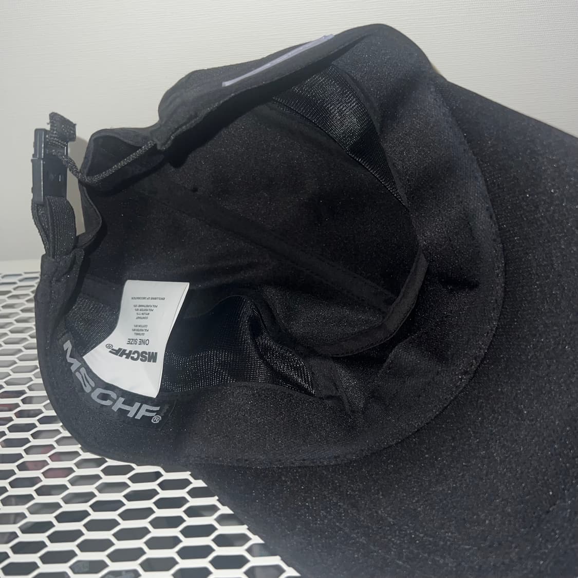 미스치프 롬버스 캡 모자 블랙 상품이미지5