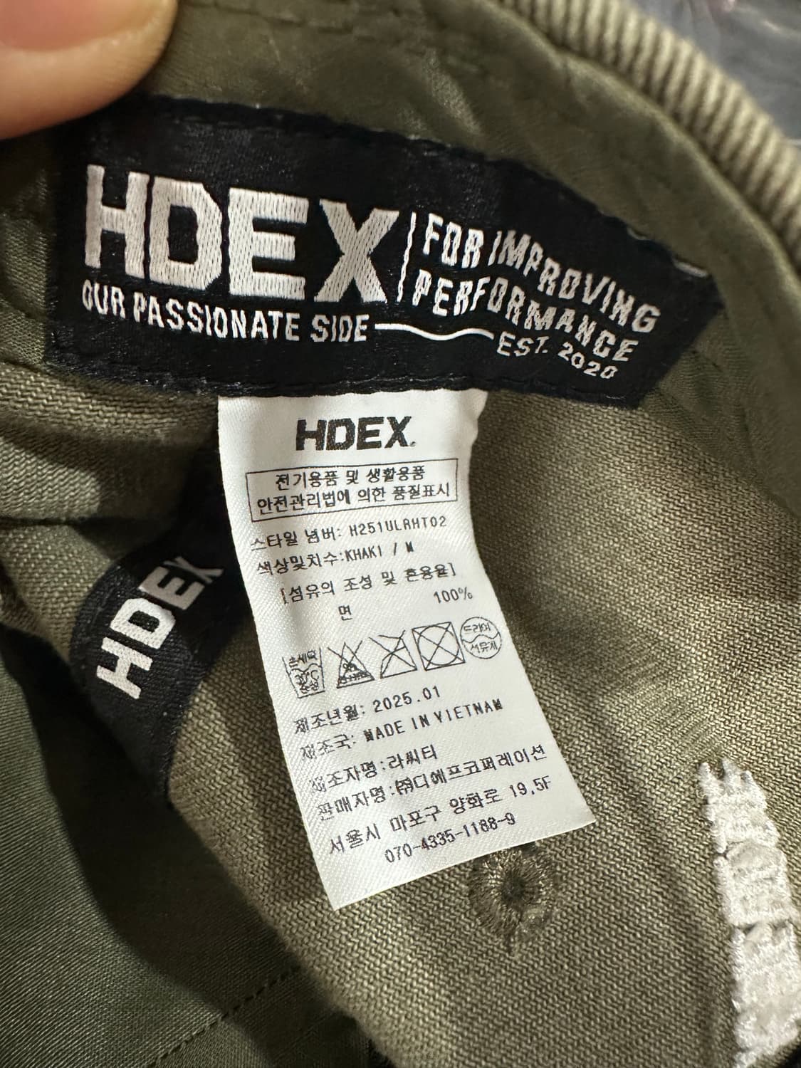 HDEX 빈티지 워싱 볼캡 카키 M사이즈 상품이미지6