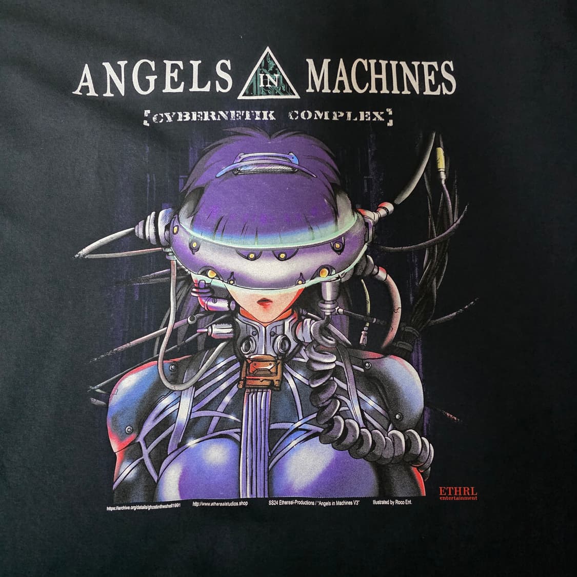 [XL] 공각기동대 부틀렉 이더리얼 스튜디오 컬러 블랙 티셔츠 상품이미지2