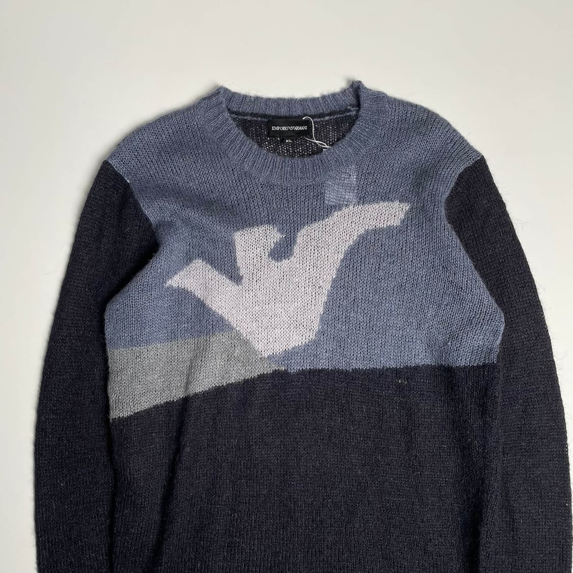 Emporio armani 모헤어 블렌드 컬러블럭 니트 상품이미지2